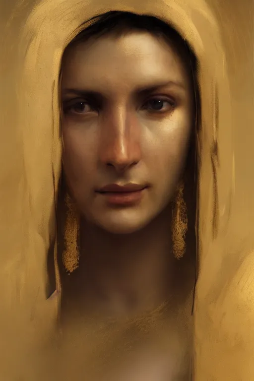 Prompt: Babylonian woman, close-up portrait, poor, intricate, elegant, volumetric lighting, scenery, digital painting, highly detailed, artstation, sharp focus, illustration, concept art, ruan jia, steve mccurry and Irakli Nadar