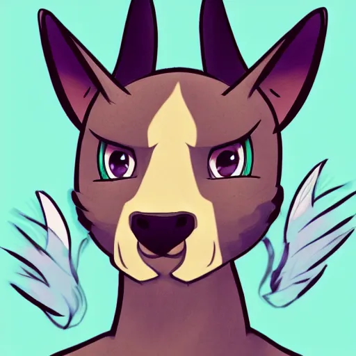 Prompt: a fursona headshot, trending on furaffinity, furry art