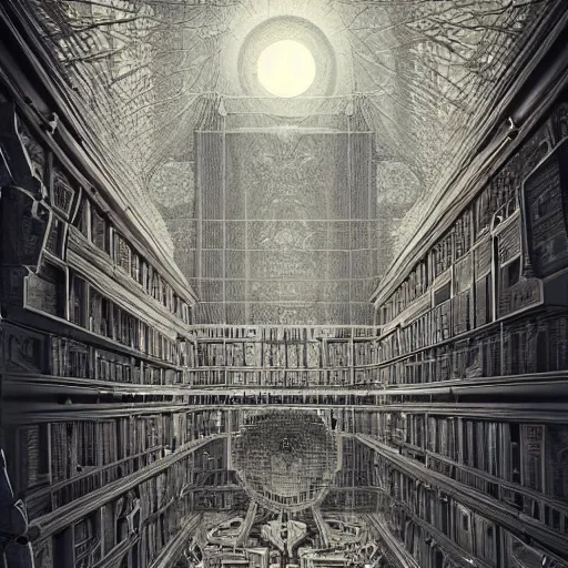 Prompt: architectural grandeur by jeffrey smith and wlop and gustave dore, featuring wires, circuitry, code, binary, cryptonomicon, dmt entity, ambient occlusion, 3 d concept render, scientifically accurate, artstation, intricate, beautiful, look at that detail!