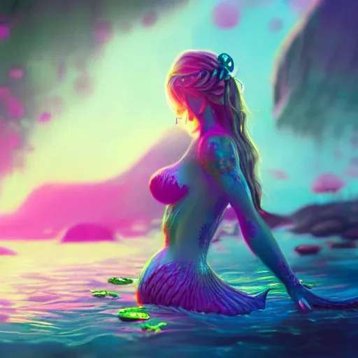 Image similar to a mermaid, cinematic lighting, soft bokeh, fantasy, modern, colourful, highly detailed, digital painting, artstation, deviantart, concept art, sharp focus, illustration