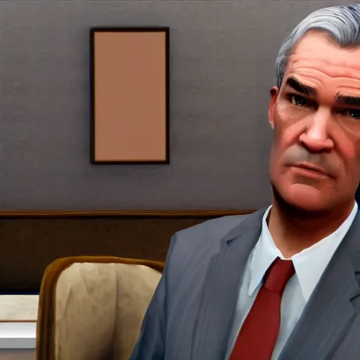 Prompt: Screenshot of Jerome Powell in GTA 5