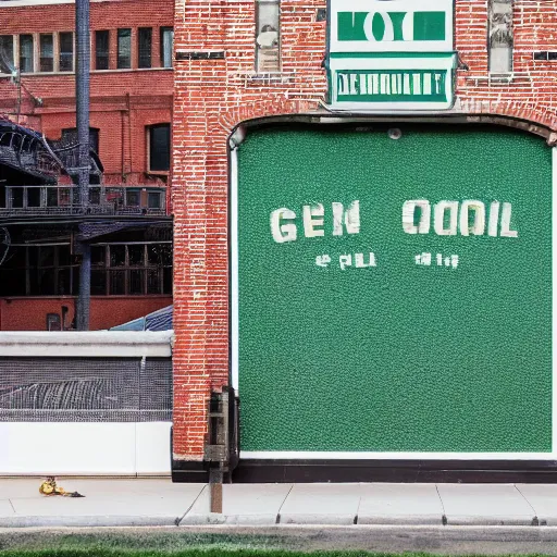 Image similar to ukiyo - a portrait of fenway park, green monster wall in left field, pesky pole foul pole in right, boston red sox