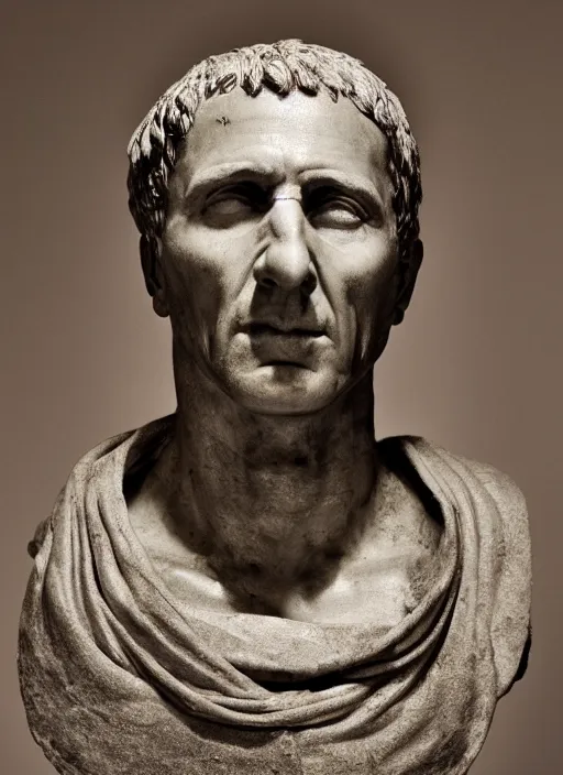 Image similar to a full portrait photo of julius caesar, f / 2 2, 3 5 mm, 2 7 0 0 k, lighting, perfect faces, award winning photography.