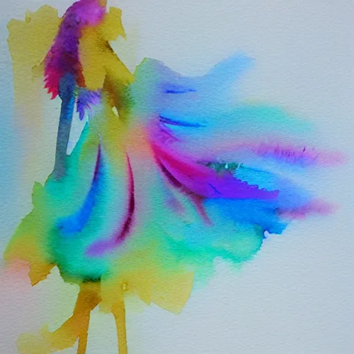 Image similar to rainbow impressionist in watercolor