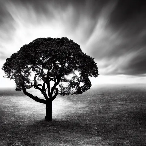 Image similar to dream, award winning black and white photography