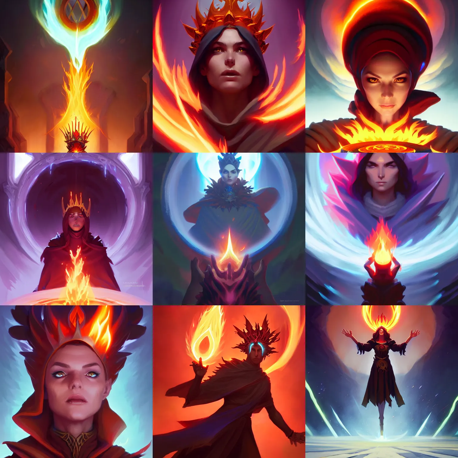 Prompt: holy flame crown spell, no people, hearthstone, digital painting art, fantasy game spell symbol, by damon iannuzzelli and peter mohrbacher and ilya kuvshinov and greg rutkowski and esteban diaz