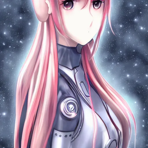 Image similar to beautiful image of a android girl drawn by kawacy