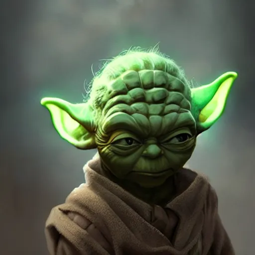 Image similar to yoda super saiyan, cinematic lighting, highly detailed, concept art, art by wlop and artgerm and greg rutkowski, masterpiece, trending on artstation, 8 k