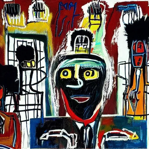 Image similar to “seal the deal, signing contracts in a corporate board room, by basquiat, very realistic, highly detailed”