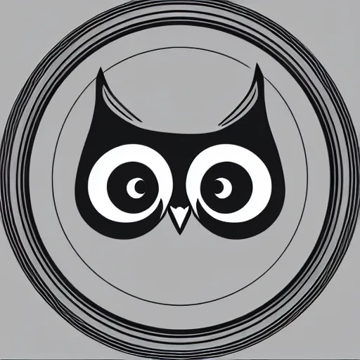 Image similar to owl eye logo, all seeing eye, minimalist, curved, vector art