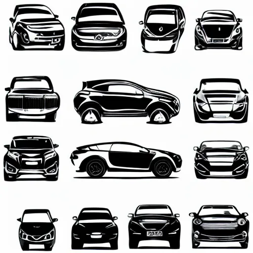 Image similar to black vector icon of a car on white background, #vector