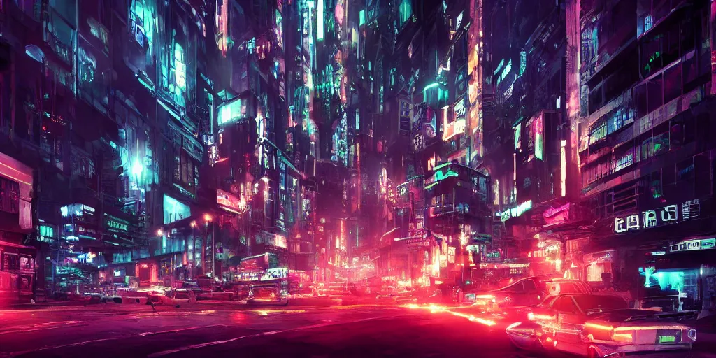 Image similar to cyber town district by liam wong dramatic lighting, cinematic establishing shot, extremely high detail, photorealistic, cinematic lighting