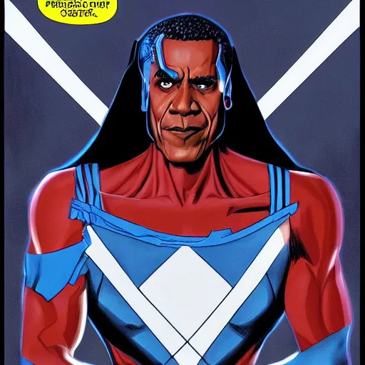 Prompt: barack obama as beast from x - men, graphic novel drawing by alex ross