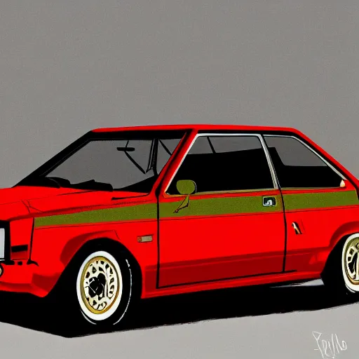 Image similar to a toyota corolla by andy warhol, digital art, trending on artstation