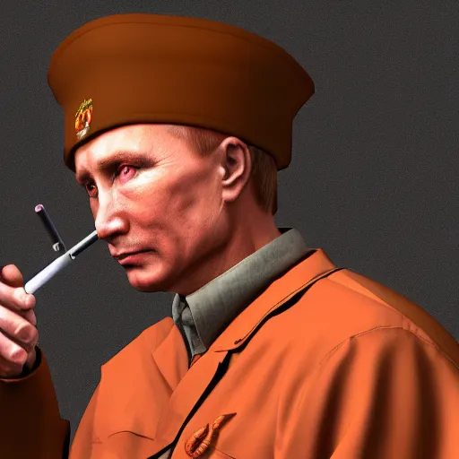 Prompt: putin smoking crack redshift render cinematic photorealistic