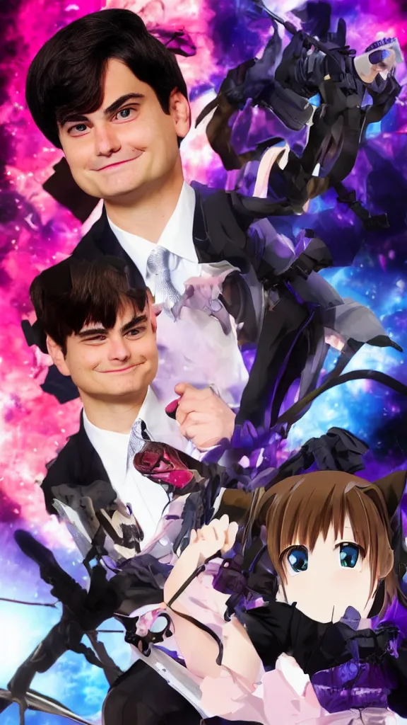 Image similar to ben shapiro is an anime catgirl, photorealistic, hyperrealistic, ultra hd, 4 k, cinematic lighting, award winning