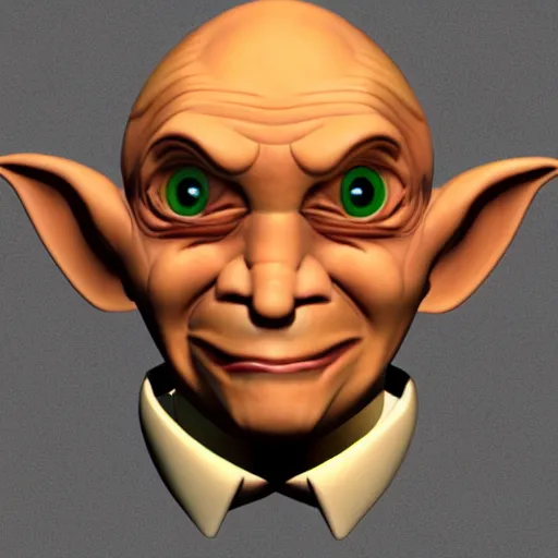 Image similar to an extremely detailed, very accurate 3d ani,mated image of quark the ferengi from star trek, in emoji form, rendered in unreal engine, high octane