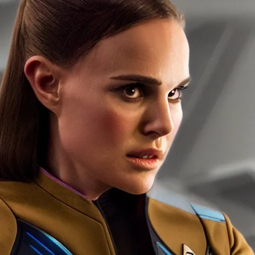 Image similar to Natalie Portman in Star Trek, (EOS 5DS R, ISO100, f/8, 1/125, 84mm, Facebook, prime lense)