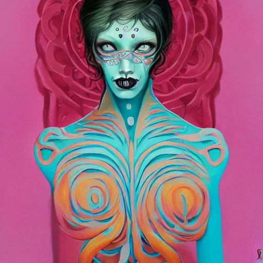 Image similar to painting of a woman by rik oostenbroek, james jean, amy sol