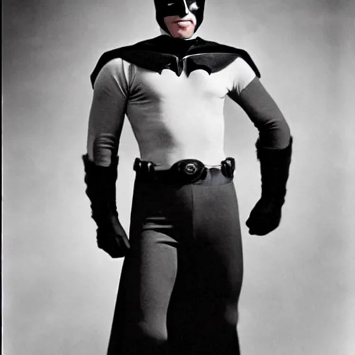 Prompt: Will Ferrell as Batman (1956)