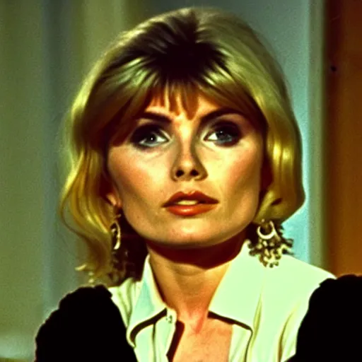 Image similar to high quality still of young Debbie Harry guest starring on That 70s Show