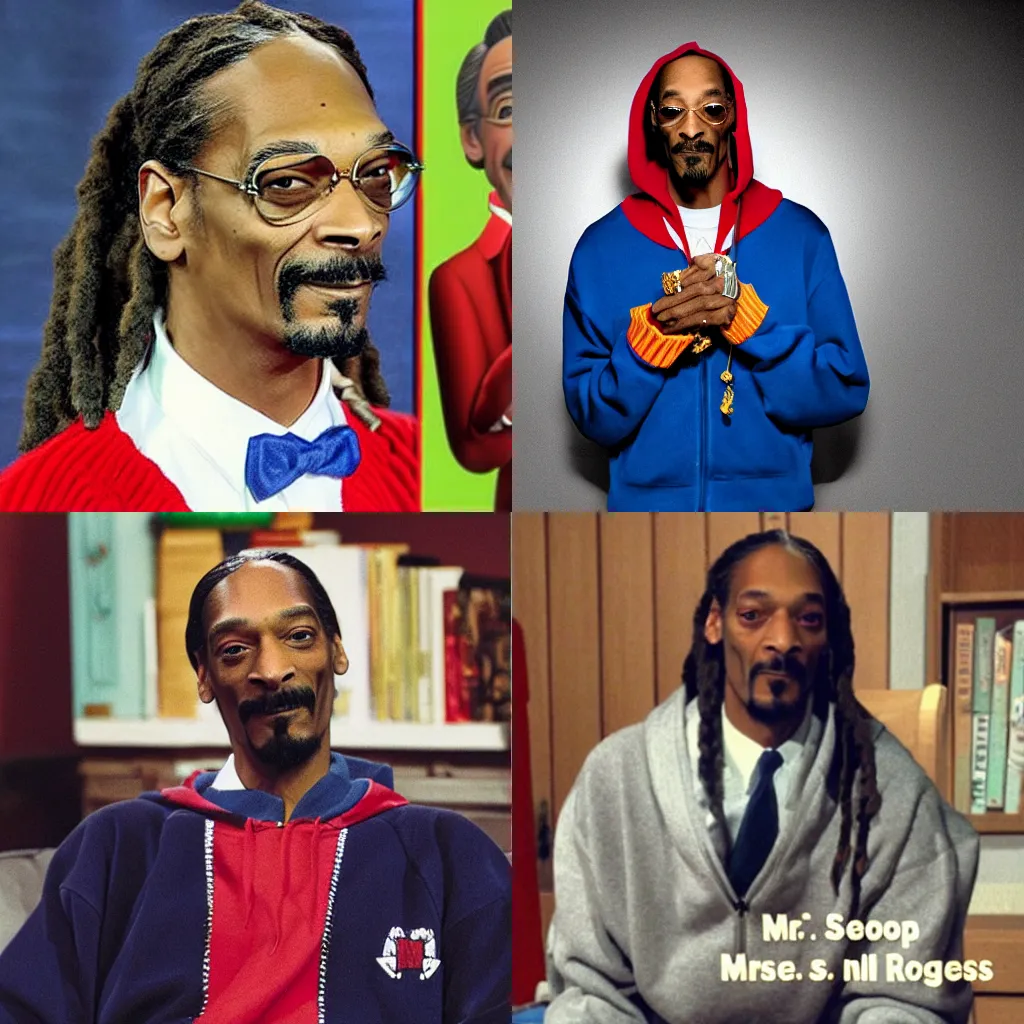 Prompt: Snoop Dog as Mr. Rogers