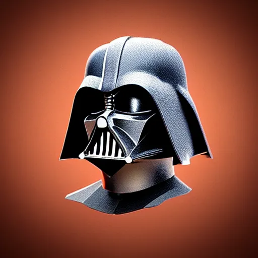 Prompt: low poly render of darth vader