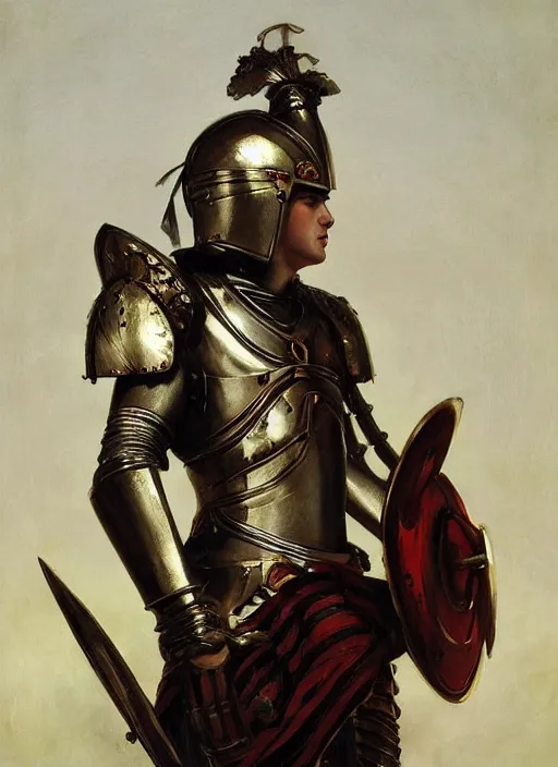 Prompt: portrait of an ancient greek character in armor, by ilya kuvshinov, by thomas lawrence, by bayard wu, symmetrical