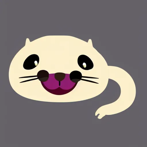 Prompt: Ferret emoji, digital art, high quality 4k