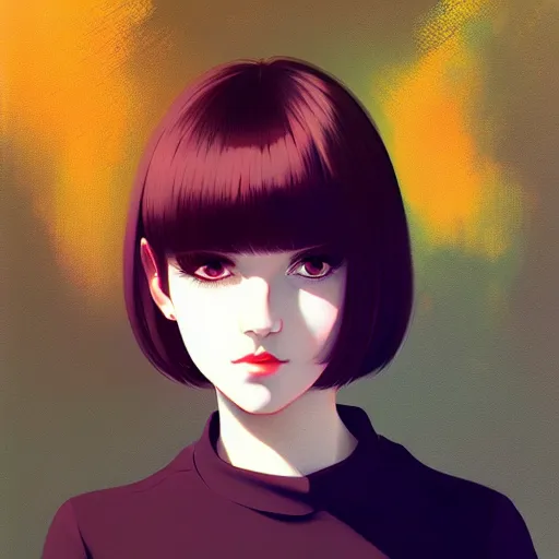 Image similar to A portrait by Ilya Kuvshinov