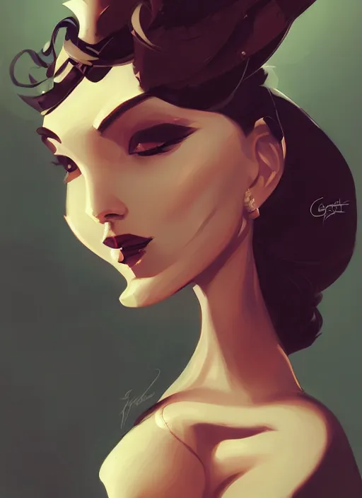 Image similar to a portrait of a lady by greg tocchini