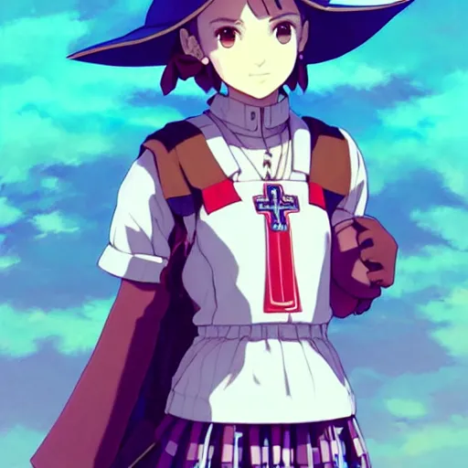 Prompt: a beautiful! boyish! natalie portman model, wearing catholic school girl outfit with mayan pattern and native style, chrono trigger jrpg aztec street fashion, gapmoe yandere grimdark, trending on pixiv fanbox, painted by greg rutkowski makoto shinkai takashi takeuchi studio ghibli, akihiko yoshida