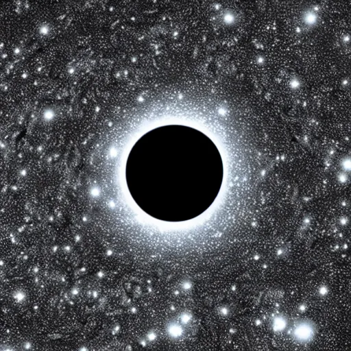 Image similar to a black hole with a face