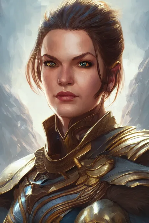 Image similar to amazon valkyrie athena, d & d, fantasy, portrait, highly detailed, headshot, digital painting, trending on artstation, concept art, sharp focus, illustration, art by artgerm and greg rutkowski and magali villeneuve