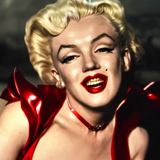 Prompt: stunning awe inspiring marilyn monroe as harley quinn, movie still 8 k hdr atmospheric lighting