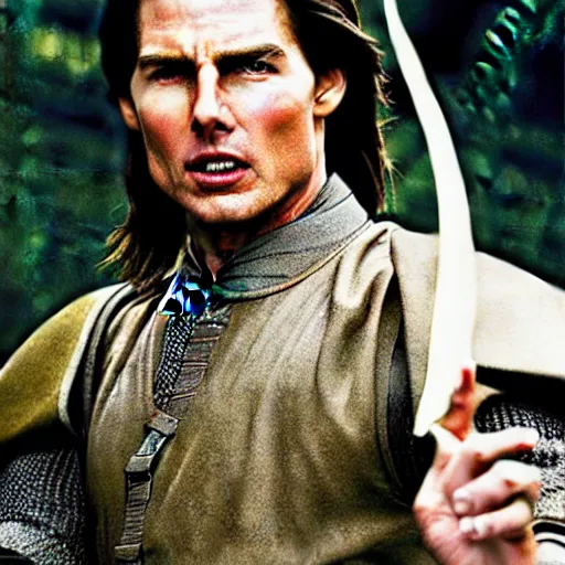 Prompt: medieval fantasy half length portrait photo of tom cruise as a d & d martial kung fu monk, photo by philip - daniel ducasse and yasuhiro wakabayashi and jody rogac and roger deakins