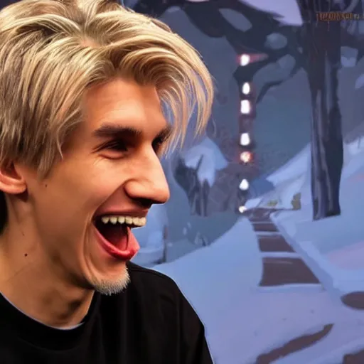 Image similar to xqc, big long nose, underbite