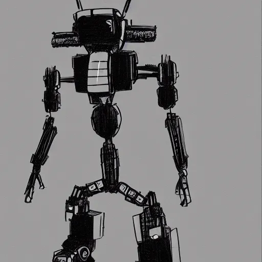 Image similar to a police mech with two long legs and no arms