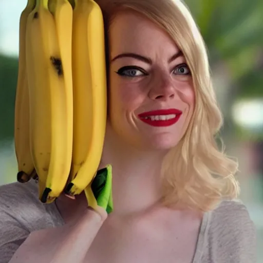 Image similar to a banana woman that has the face of emma stone on it, dalle 2 reference