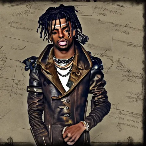 Image similar to playboi carti in steampunk style digital art 4 k the detailed super realistic