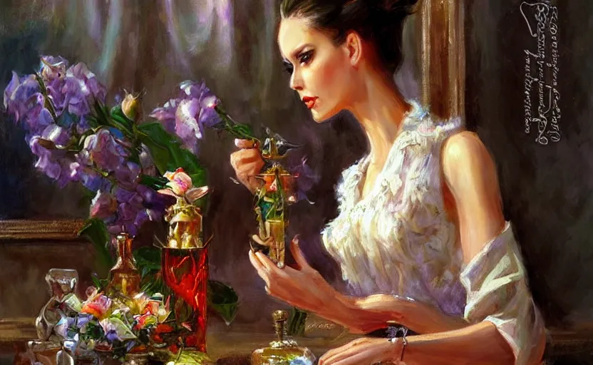 Image similar to Alchemy mantis. By Konstantin Razumov, highly detailded