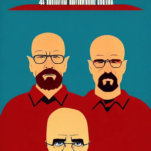 Prompt: breaking bad as a ussr propaganda poster, 4 k, illustration, beautiful