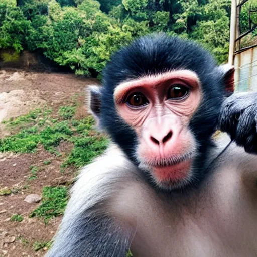 QUIRKY WORLD  There's no monkey business in taking a selfie