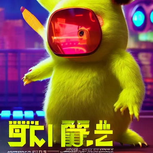 Image similar to high quality 3 d render cyberpunk very tennis ball monsters highly detailed, unreal engine cinematic smooth, in the style of detective pikachu, basil gogos, chalk, low angle, uhd 8 k, sharp focus, illustrated by basil gogos