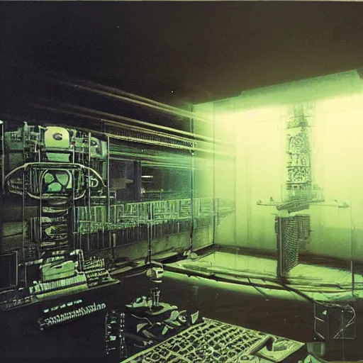 Image similar to a view of god being created from the machine, dystopian, volumetric light, warm, by felix kahn,