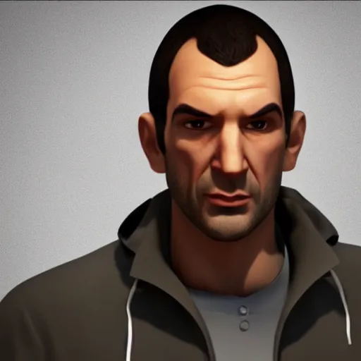 Prompt: niko bellic made by disney pixar, cgi