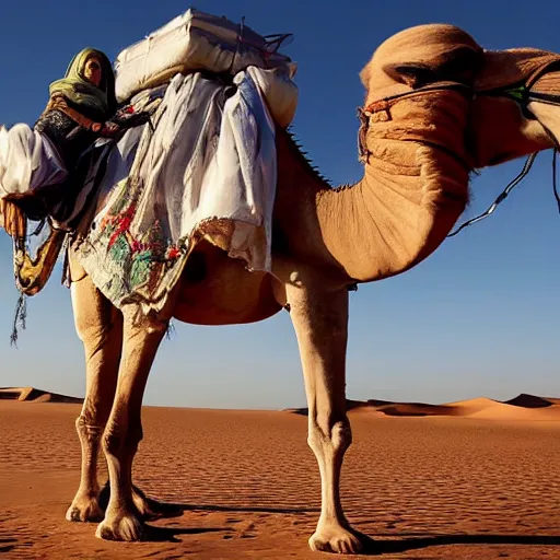 Image similar to billie eilish riding a camel h - 1 0 2 4 w - 1 0 2 4