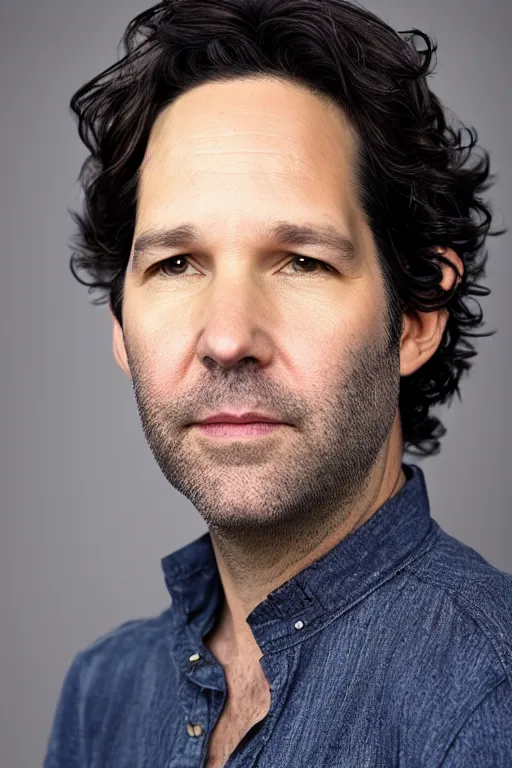 Prompt: portrait photograph of paul rudd