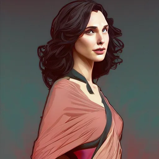 Prompt: Gal Gadot as Lady Macbeth, ambient lighting, 4k, alphonse mucha, lois van baarle, ilya kuvshinov, rossdraws, artstation