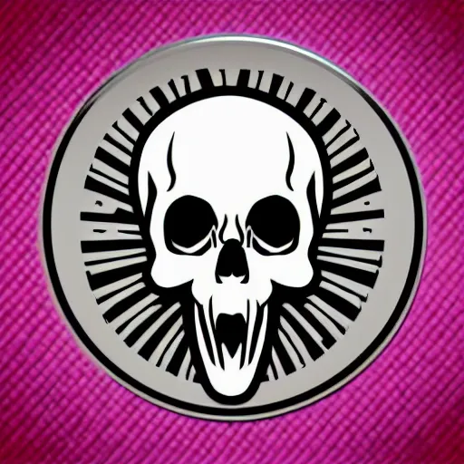 Image similar to death metal themed skull shaped microphone vector logo for a record label, dark, horrorcore, grunge, golden ratio